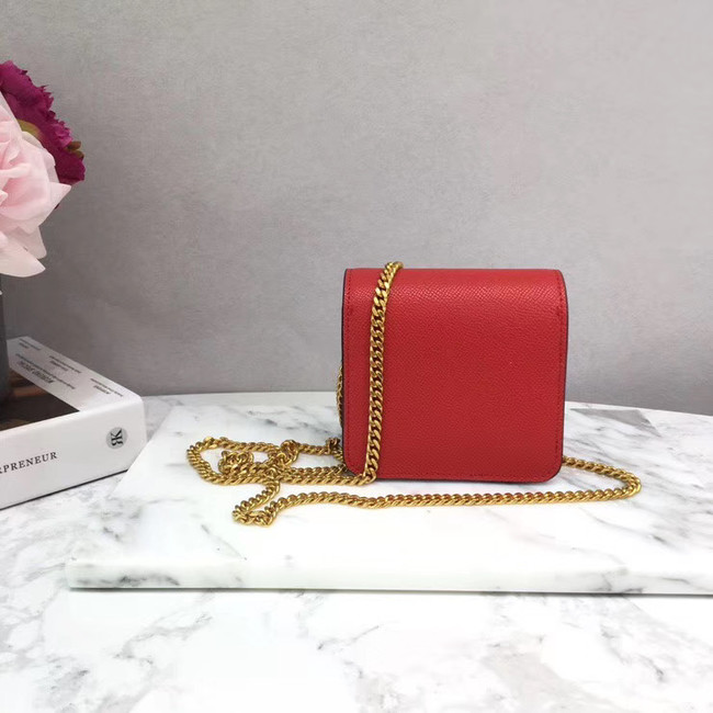 VALENTINO Origianl leather 067 Chain bag red