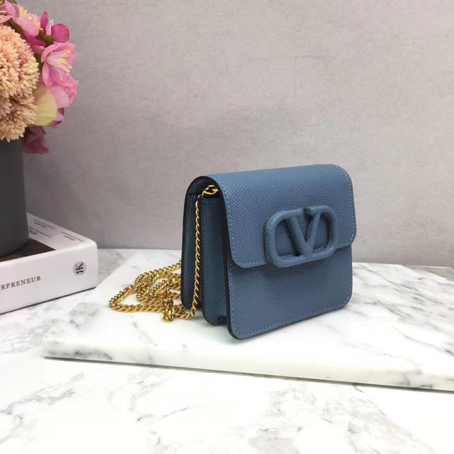 VALENTINO Origianl leather 067 Chain bag blue