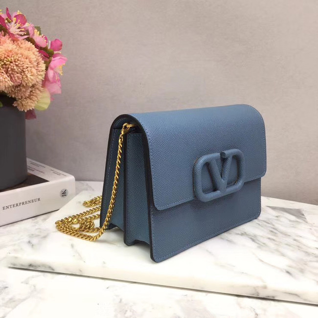 VALENTINO Origianl leather 069 Chain bag blue