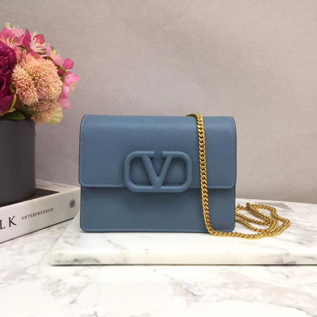 VALENTINO Origianl leather 069 Chain bag blue