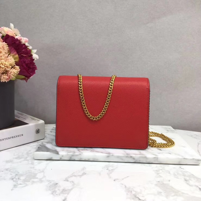 VALENTINO Origianl leather 069 Chain bag red