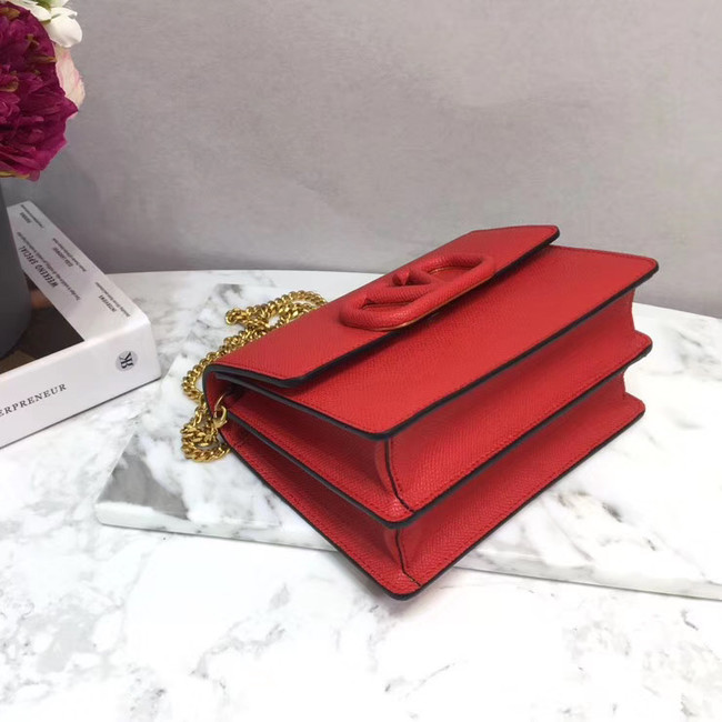 VALENTINO Origianl leather 069 Chain bag red