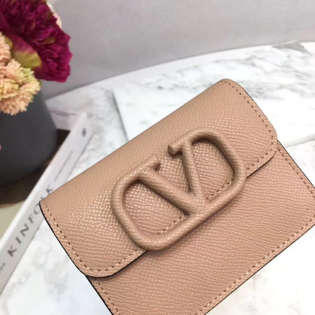 VALENTINO Origianl leather Card Holder 062 pink