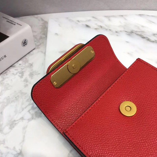 VALENTINO Origianl leather Card Holder 062 red