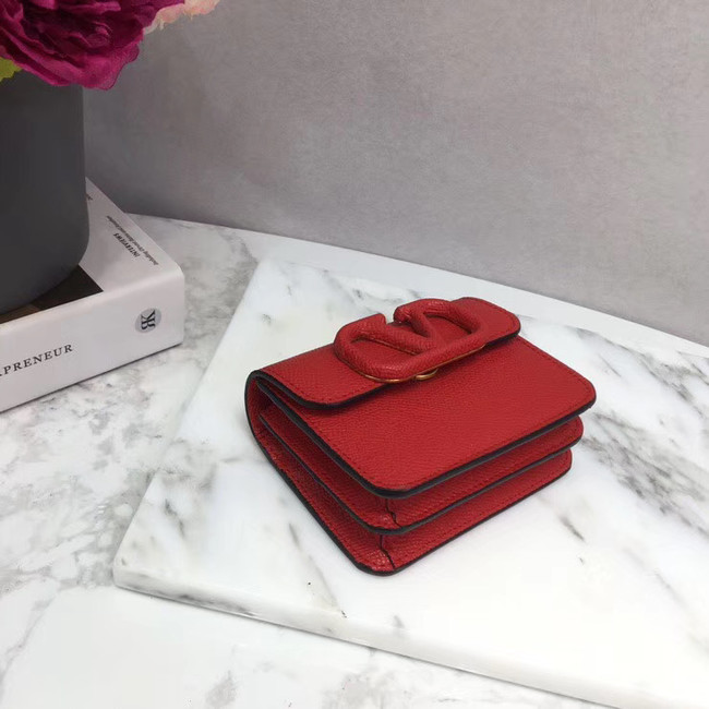 VALENTINO Origianl leather Card Holder 062 red