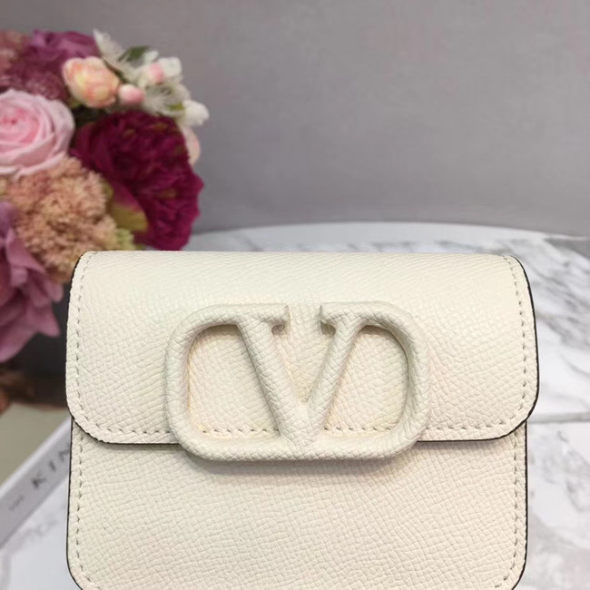 VALENTINO Origianl leather Card Holder 062 white