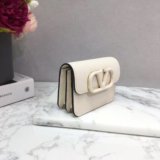 VALENTINO Origianl leather Card Holder 062 white