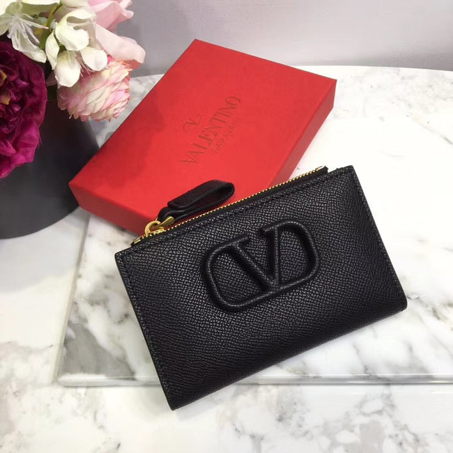 VALENTINO Origianl leather Card Holder 066 black