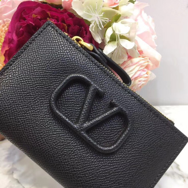 VALENTINO Origianl leather Card Holder 066 black