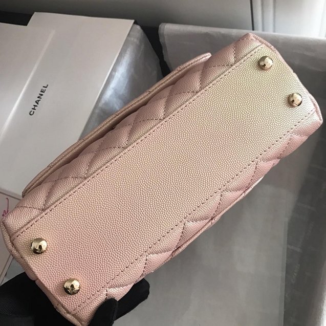 Chanel Small Flap Bag with Top Handle A92990 Light Pink