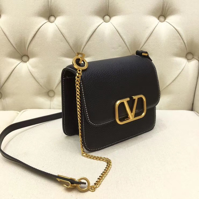 VALENTINO VLOCK Origianl leather shoulder bag 0905 black