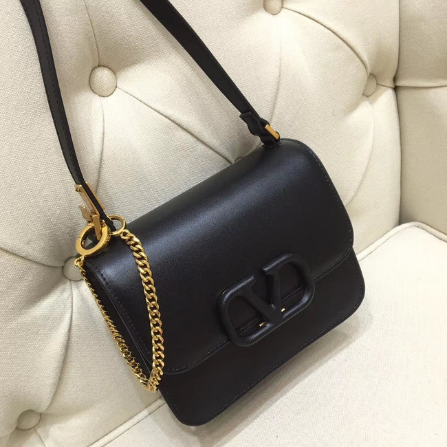 VALENTINO VLOCK Origianl leather shoulder bag 0906 black