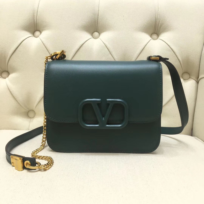 VALENTINO VLOCK Origianl leather shoulder bag 0906 green