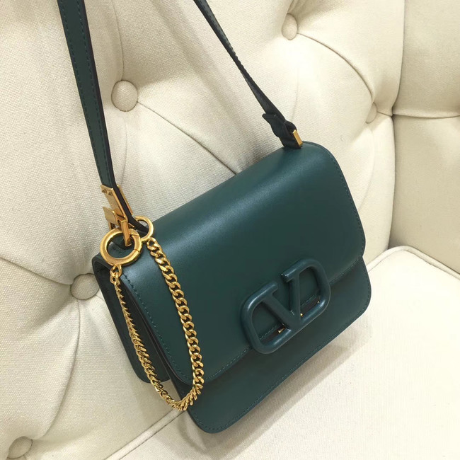 VALENTINO VLOCK Origianl leather shoulder bag 0906 green