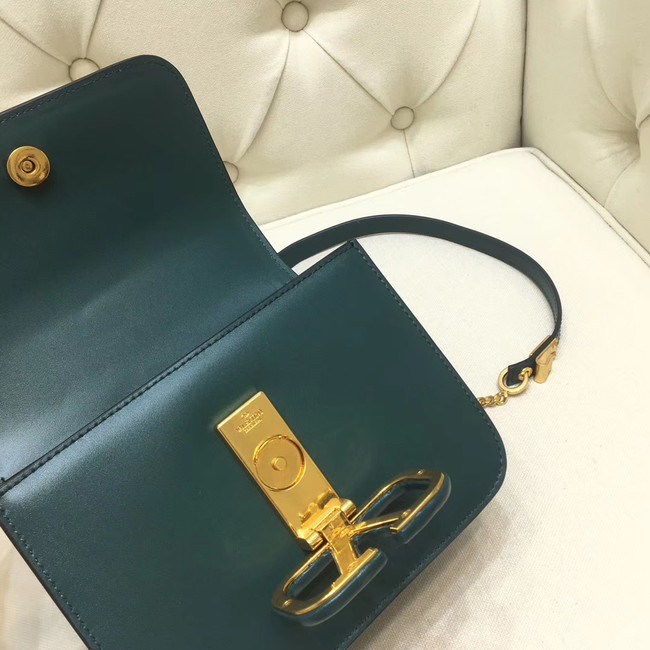 VALENTINO VLOCK Origianl leather shoulder bag 0906 green