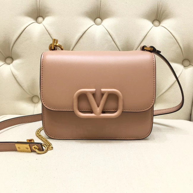 VALENTINO VLOCK Origianl leather shoulder bag 0906 light pink