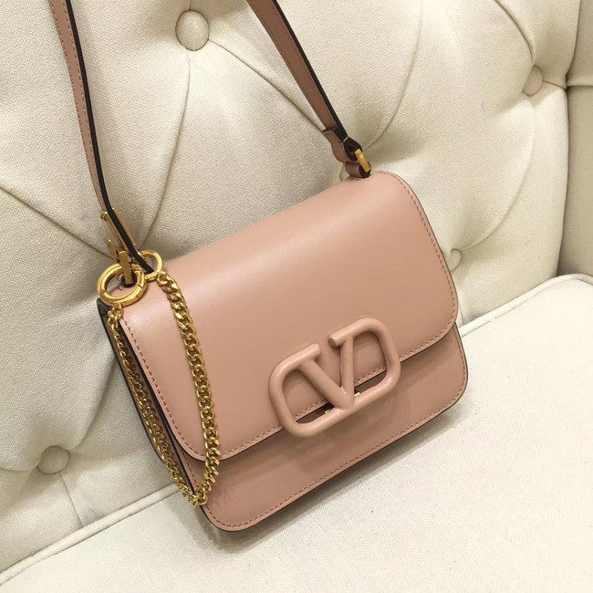 VALENTINO VLOCK Origianl leather shoulder bag 0906 light pink