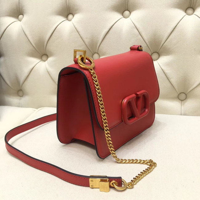 VALENTINO VLOCK Origianl leather shoulder bag 0906 red