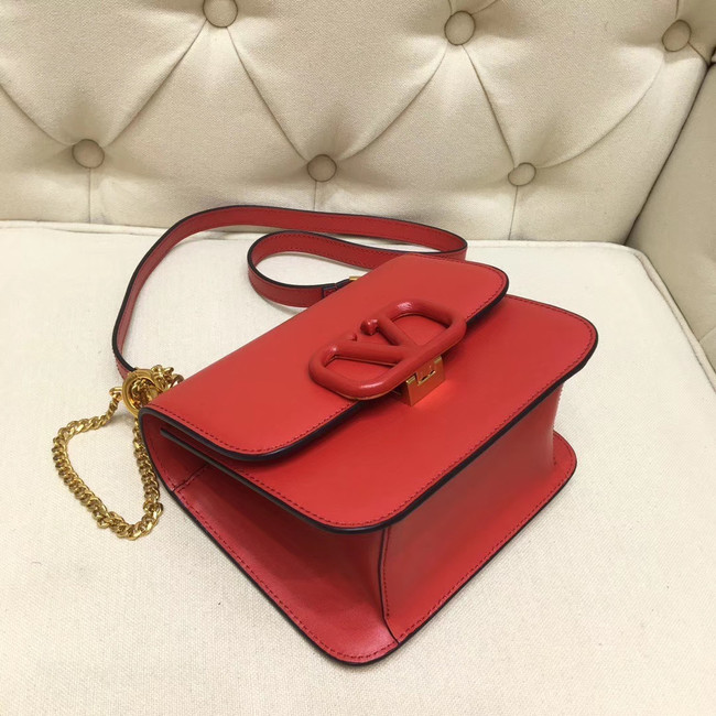 VALENTINO VLOCK Origianl leather shoulder bag 0906 red