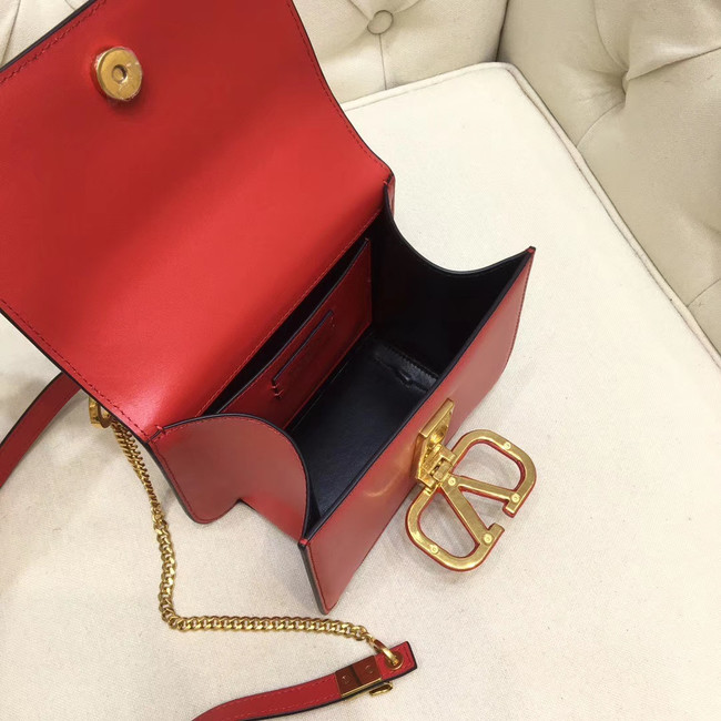 VALENTINO VLOCK Origianl leather shoulder bag 0906 red