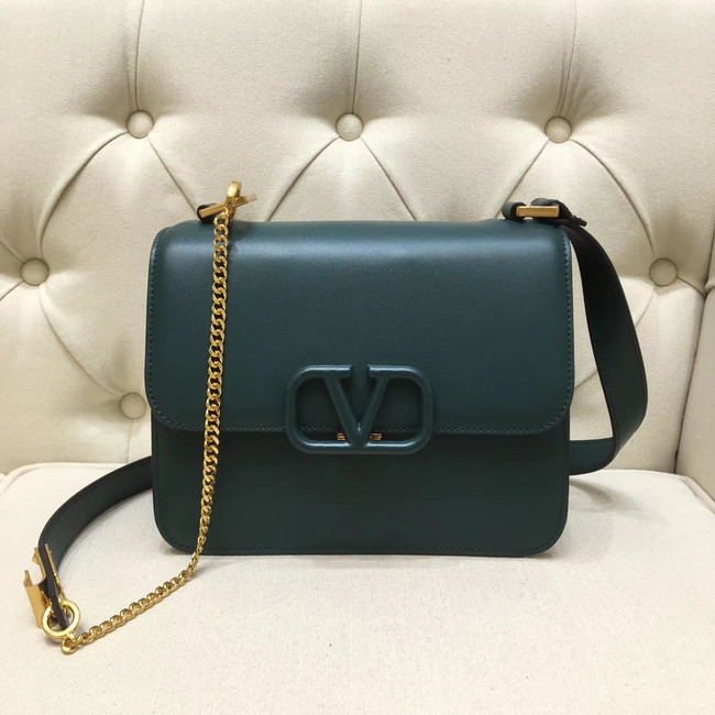 VALENTINO VLOCK Origianl leather shoulder bag 0908 green