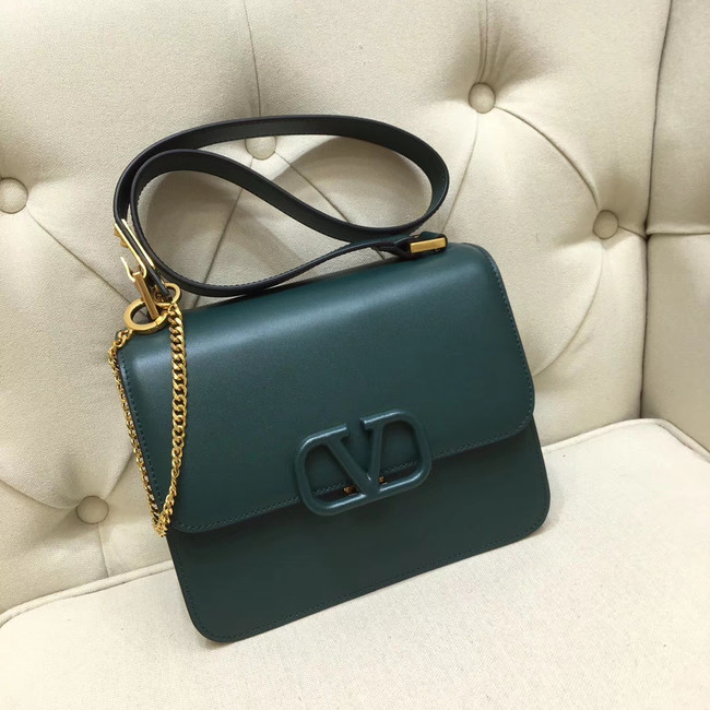 VALENTINO VLOCK Origianl leather shoulder bag 0908 green