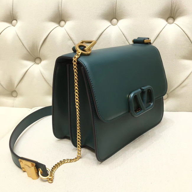 VALENTINO VLOCK Origianl leather shoulder bag 0908 green