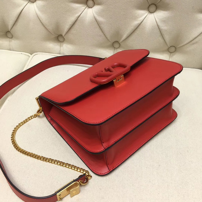 VALENTINO VLOCK Origianl leather shoulder bag 0908 red