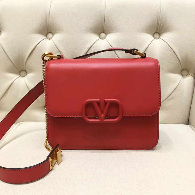 VALENTINO VLOCK Origianl leather shoulder bag 0908 red
