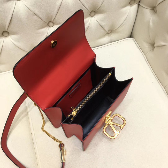 VALENTINO VLOCK Origianl leather shoulder bag 0908 red