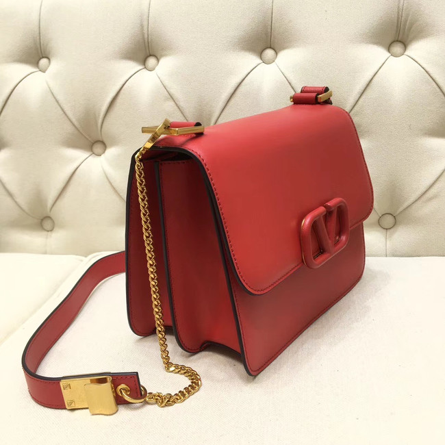 VALENTINO VLOCK Origianl leather shoulder bag 0908 red