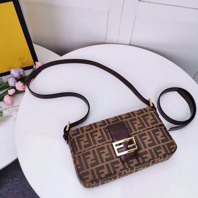 FENDI BAGUETTE fabric bag 8BR011 Coffee