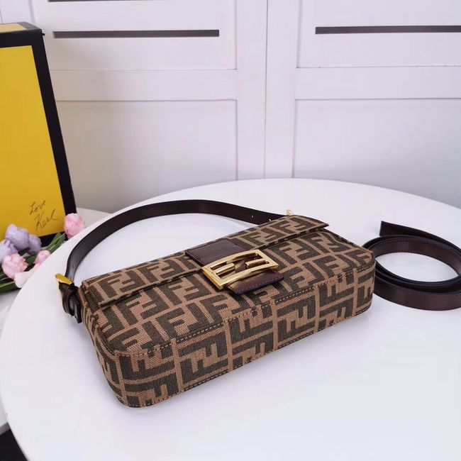 FENDI BAGUETTE fabric bag 8BR011 Coffee