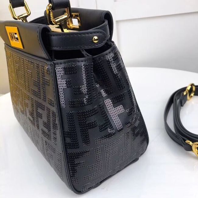 FENDI PEEKABOO ICONIC leather bag F0335 black