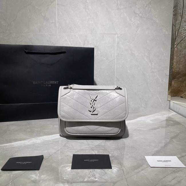 Yves Saint Laurent MINI Niki Chain Bag 498893 PEARL GREY