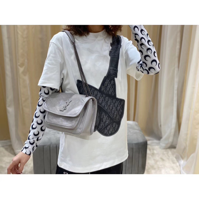 Yves Saint Laurent MINI Niki Chain Bag 498893 PEARL GREY