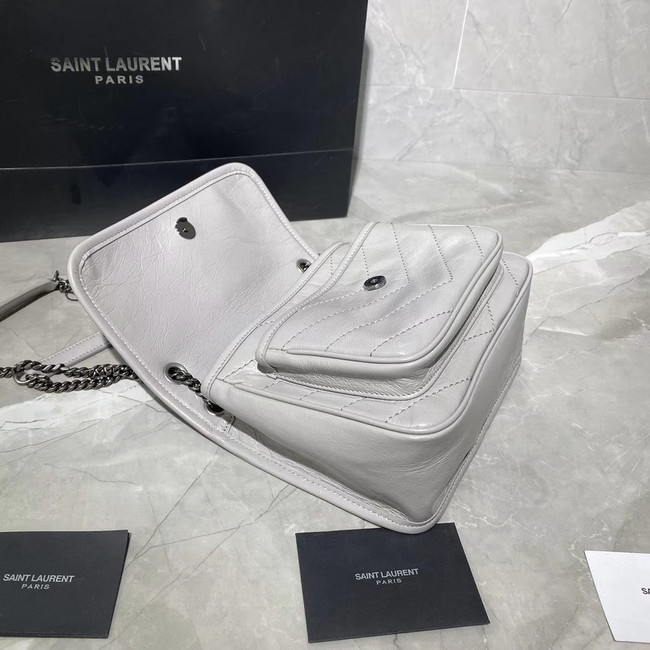 Yves Saint Laurent NIKI BABY IN LAMBSKIN 498893 PEARL GREY