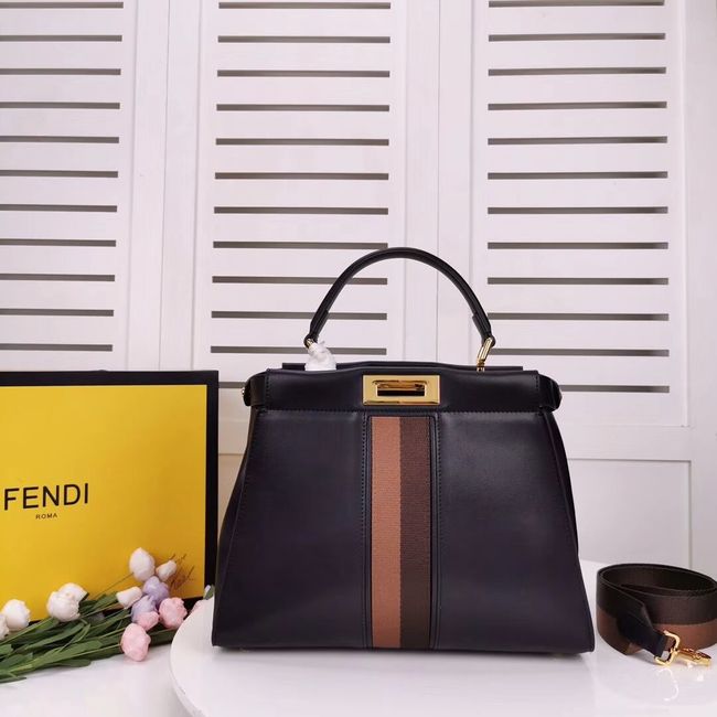 FENDI PEEKABOO ICONIC leather bag F0826 black