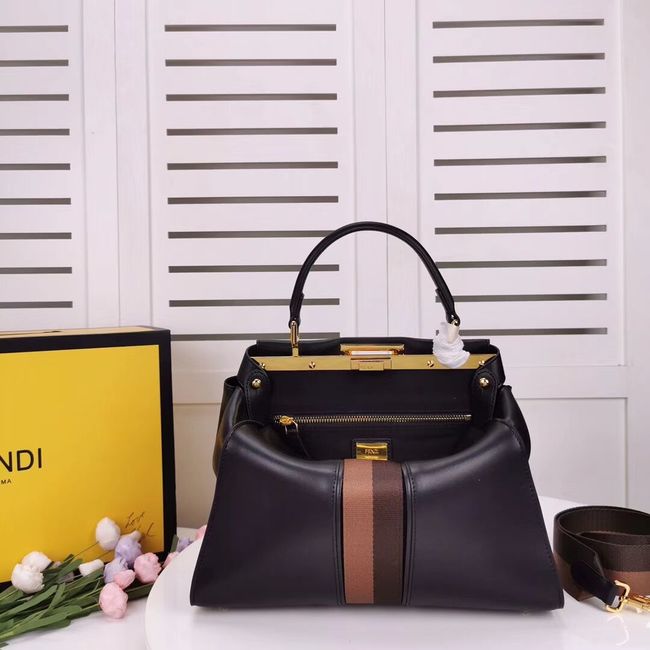 FENDI PEEKABOO ICONIC leather bag F0826 black