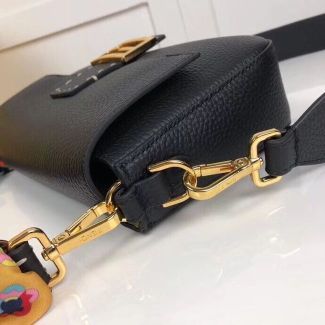 Fendi BAGUETTE leather bag F2466 black