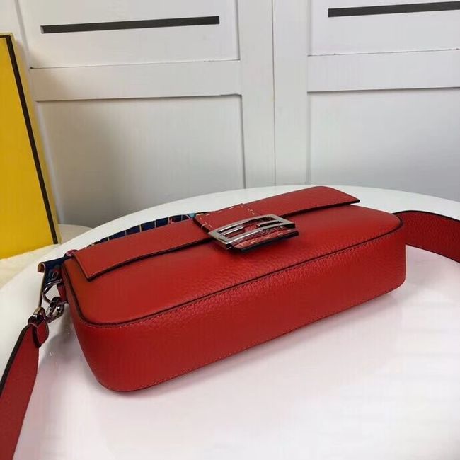 Fendi BAGUETTE leather bag F2466 red