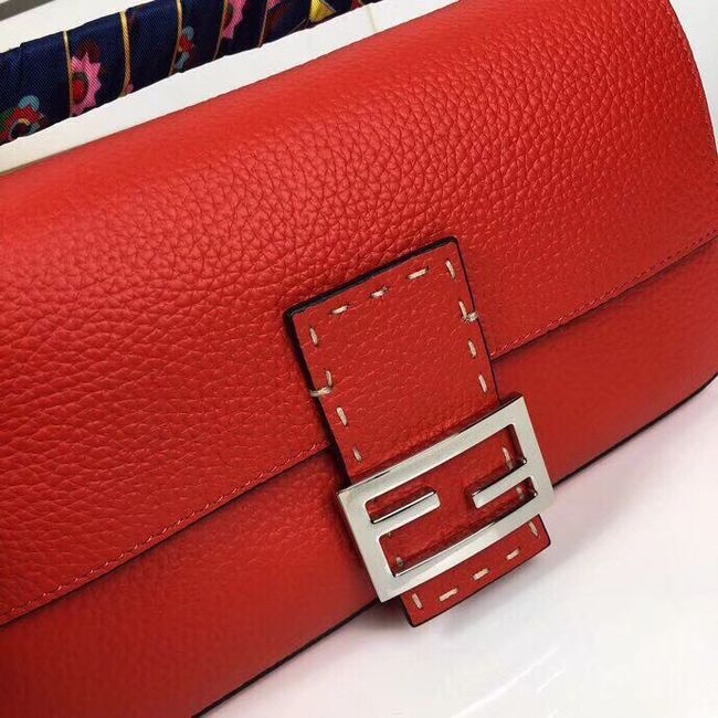 Fendi BAGUETTE leather bag F2466 red