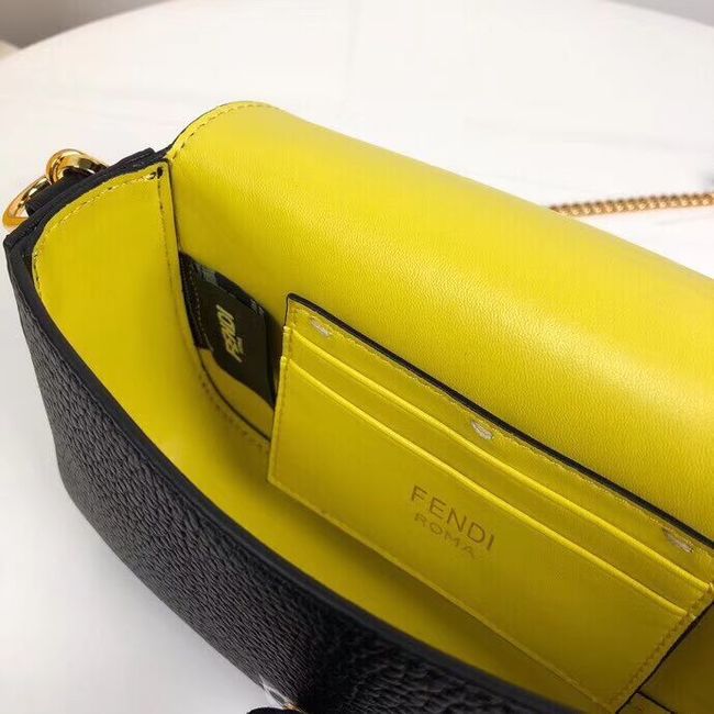 Fendi BAGUETTE leather bag F2467 black