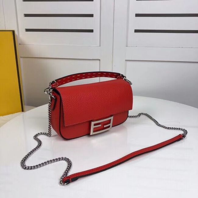 Fendi BAGUETTE leather bag F2467 red