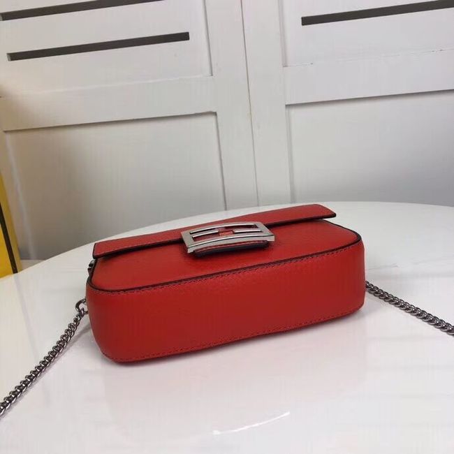 Fendi BAGUETTE leather bag F2467 red