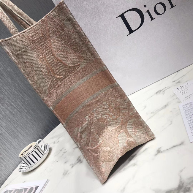 DIOR BOOK TOTE BAG IN EMBROIDERED CANVAS M929 Beige