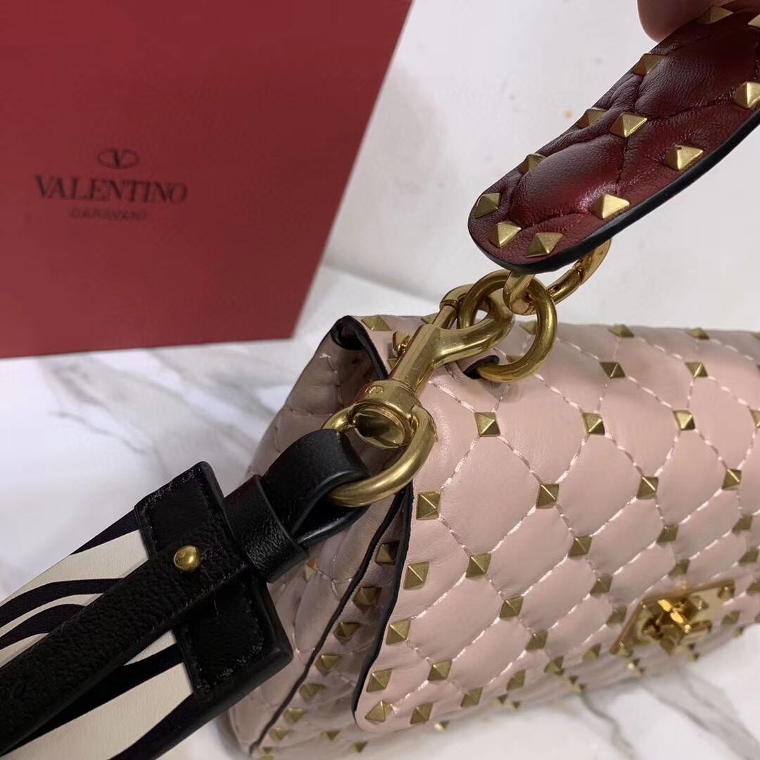 VALENTINO Origianl leather shoulder bag V0122H pink