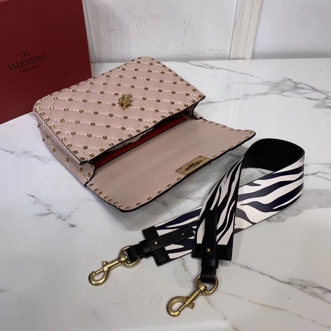 VALENTINO Origianl leather shoulder bag V0122H pink