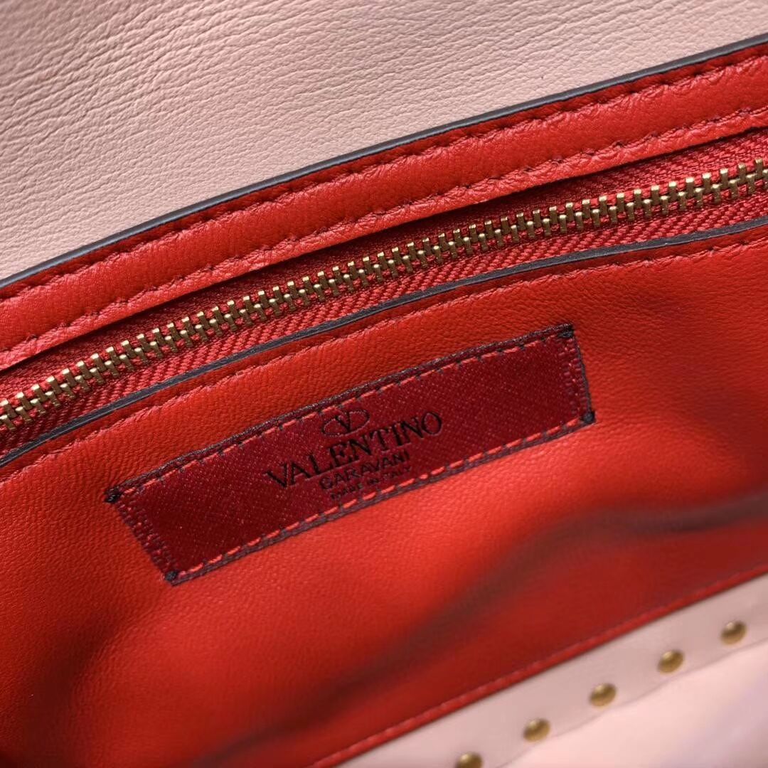 VALENTINO Origianl leather shoulder bag V0122H pink
