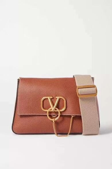 VALENTINO Origianl leather shoulder bag V0888 brown